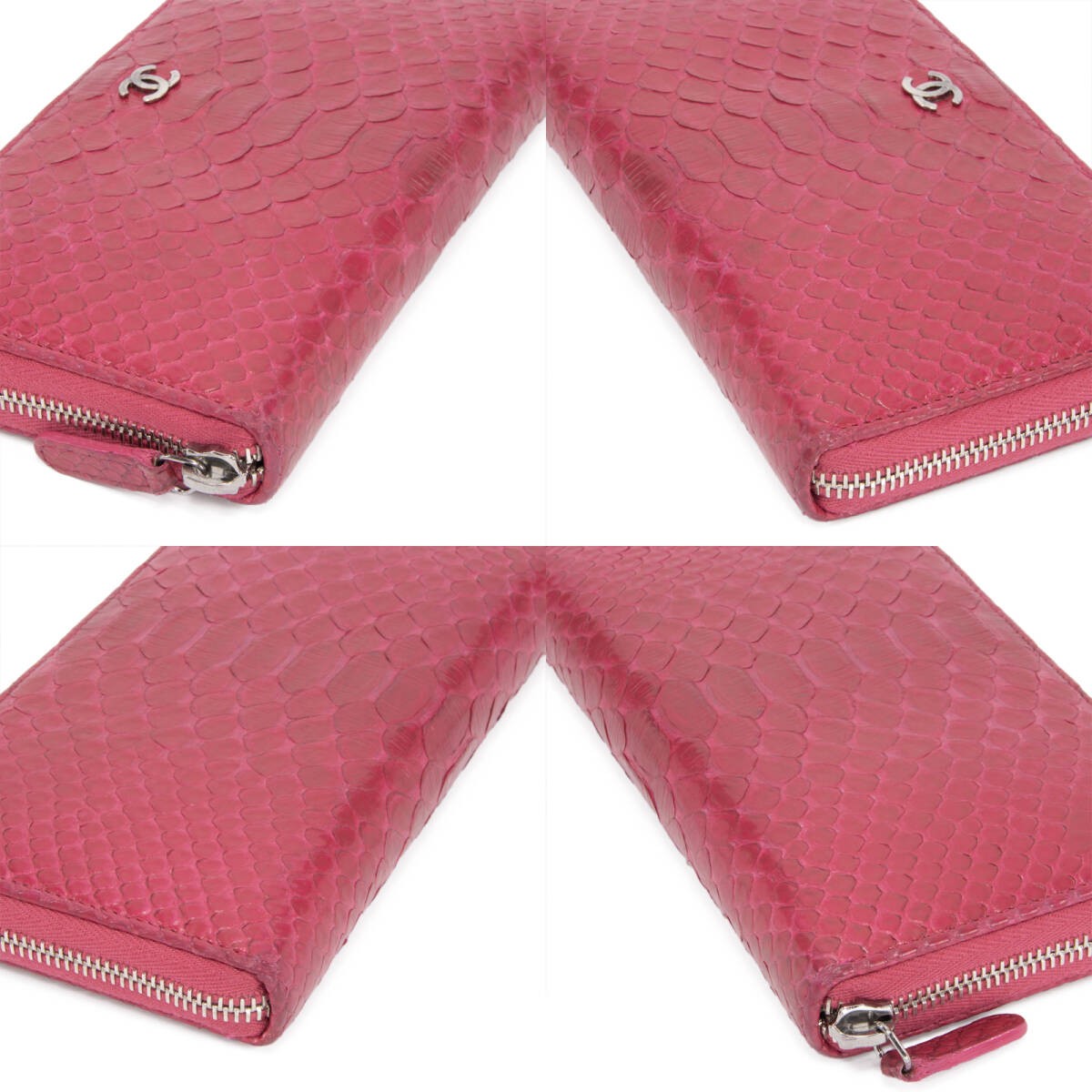 Chanel Python Matelasse Pink Snake Wallet Ladies … - image 5