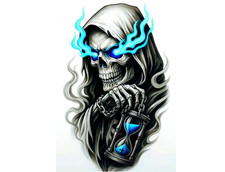 Grim Reaper Decal Sticker Car Truck Wall Mirror Phone Tumbler Bumper Window