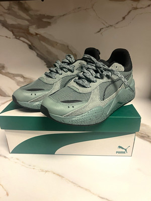 PUMA RS-X New Mono Men s Low Top Lace-Up Sneakers Green Moon/Black 403465-01