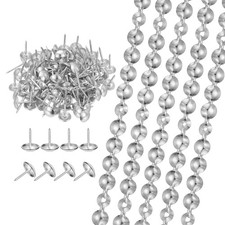 10Pcs 3.28ft Upholstery Tacks Strips, 0.63" Decorative Nail Strips, Silver