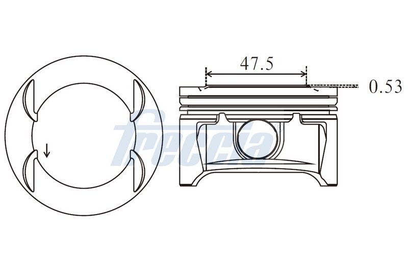 FRECCIA FP23-105550 Piston Fits Opel Agila A Corsa C Hatchback Van D Suzuki