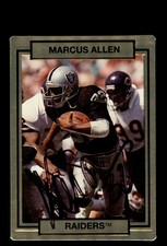 Signed Football Card Auto Marcus Allen 1990 Action Packed #121 Raiders