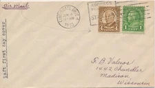 #685 4c William H. Taft #552 1c Franklin combo Typed cachet First Day cover AM