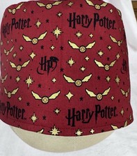 Men/Women Surgical Scrub Cap Lined HP Burgundy and Gold Wings