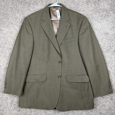 Stafford Options Mens 42S Worsted Wool Blazer Brown Micro Pattern Sport Coat