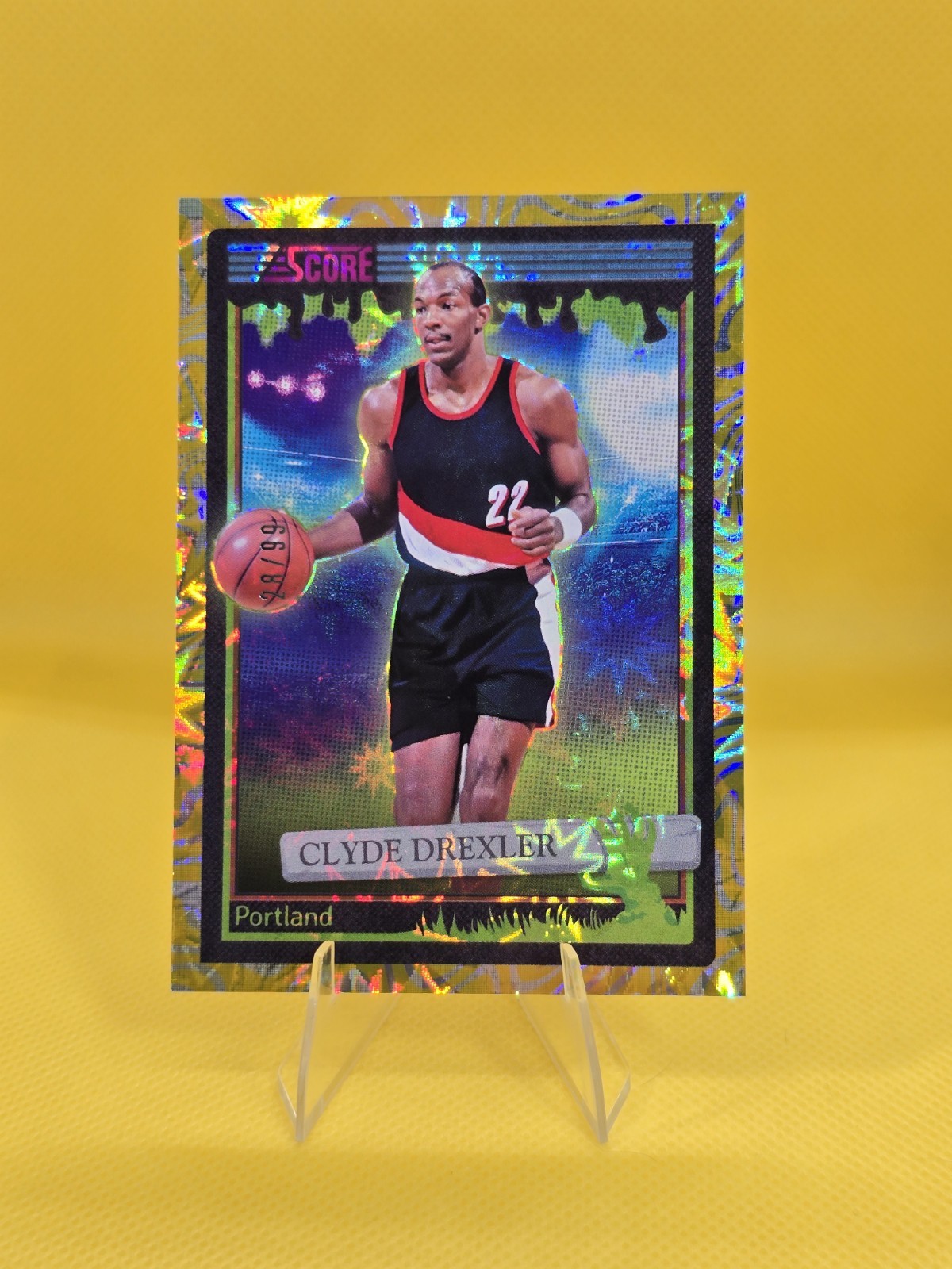 2026 Panini Score A Treat Clyde Drexler Holo Trick or Treat /99 #54 Blazers