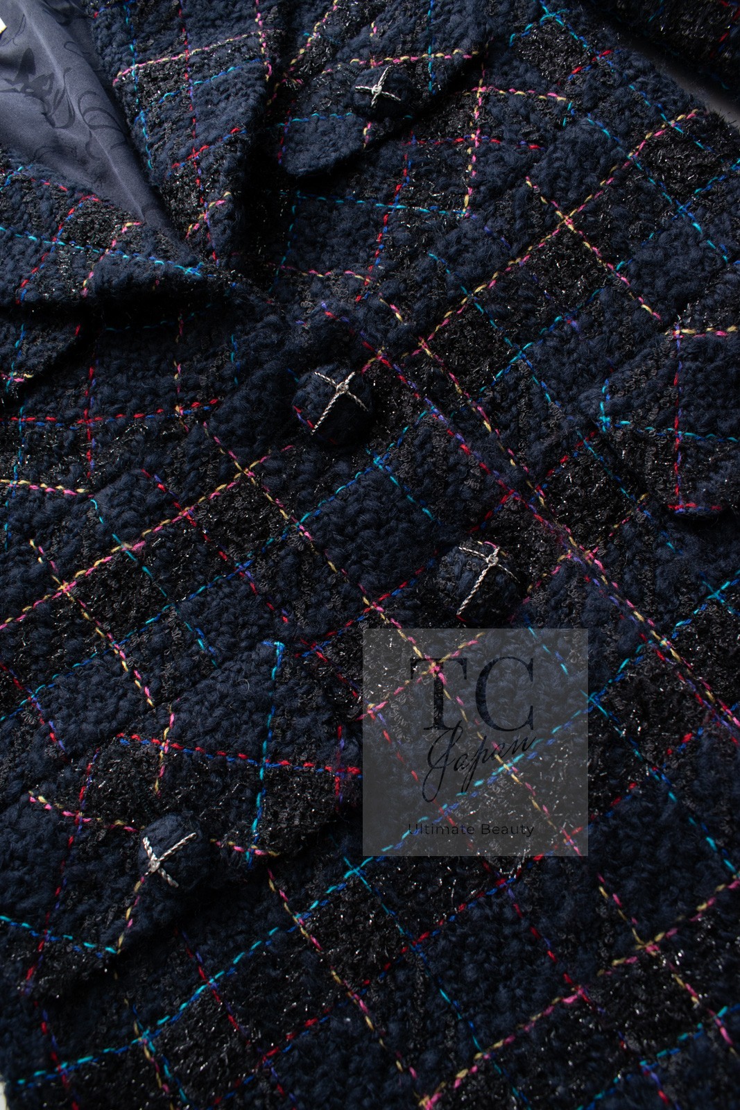 CHANEL 07A Dark Navy Multicolor Tweed Jacket Skirt Suit Karl Lagerfeld 34 US2 thumbnail 14