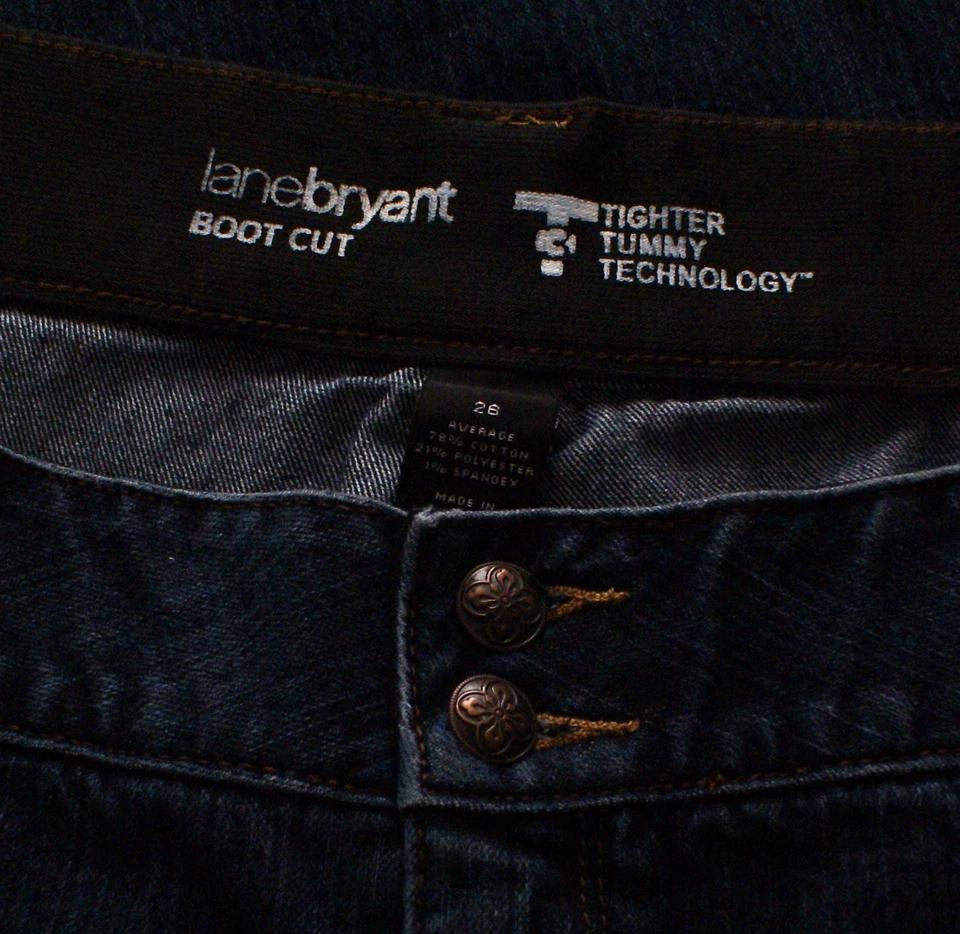 Lane Bryant Jeans High Rise Boot Cut Womens 26, Tighter Tummy Technology (44X32) - Image 3 of 3