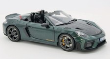 2023 Porsche 718 (982) Spider RS Weissach Package Forest Green in 1:18 scale