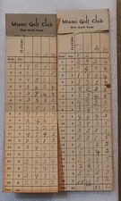 2-Vintage Miami Golf Club Golf Scorecard - West North Street