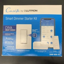 Caseta Lutron Smart Dimmer Starter Kit Diva Smart Dimmer Model DVRF-BDG-1D
