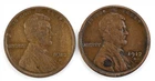 1912-S VF 1913-S XF Lincoln Cent Wheat Pennies 1c Lot of 2