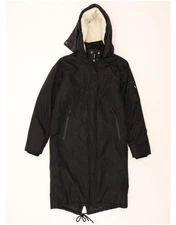 BENCH Womens Oversized Hooded Padded Coat UK 10 Small  Black Polyester YH01