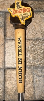 Ziegenbock Texas Amber Beer 12'' Draft Tap Handle Born in Texas 