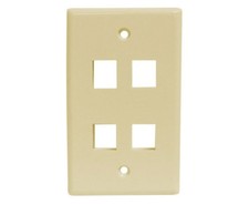 Universal Wall Plates, 4 Port - 2 W x 4 H - Almond