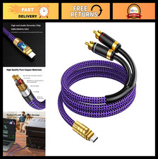 USB C to RCA Audio Cable 5ft, Type C to 2 RCA Y Splitter for Home Theater, Car S