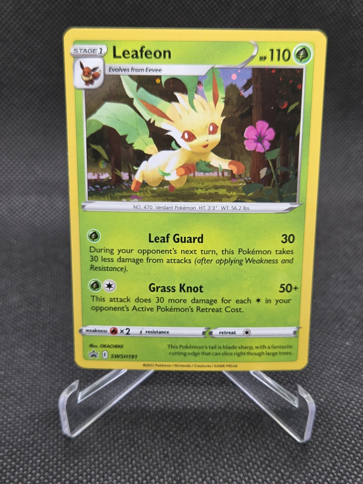 Leafeon Pokemon TCG Sword & Shield Black Star Promo Card SWSH191