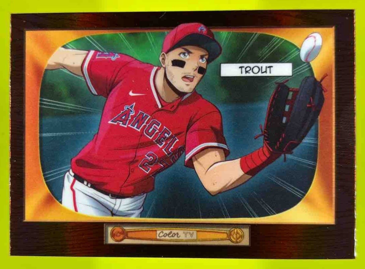Mike Trout 2024 Bowman Baseball 55 Anime Los Angeles Angels