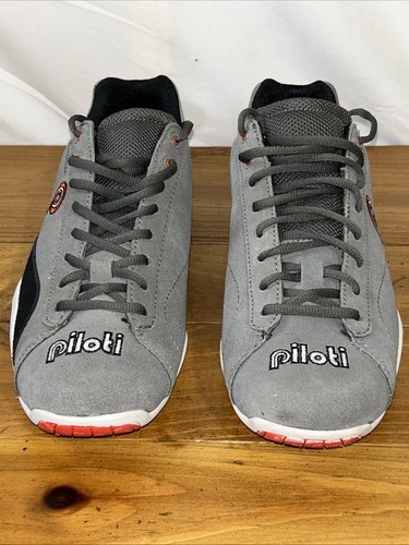 Mens Piloti Driving Shoes Prototipo Driving Shoes Gray Suede Size 10.5 EU 44.5 - Picture 4 of 8