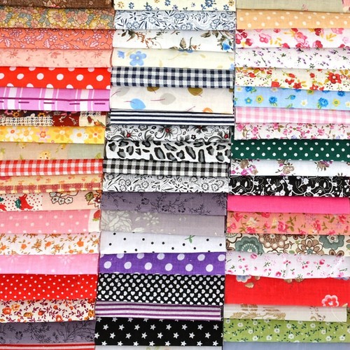 100 Stück Stoffe Baumwolle Baumwollstoff DIY Baumwolltuch Stoffreste Stoffpakete - Bild 2 von 12