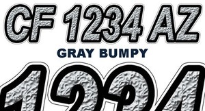 BUMPY TEXTURE Custom Boat Registration Numbers Decals ...