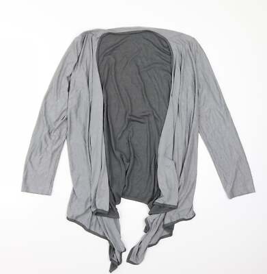 Marks and Spencer Damen Grau V-Ausschnitt Baumwollmischung Cardigan Größe 16