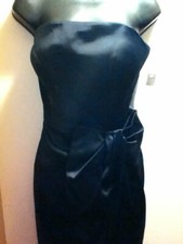 Vintage semi formal Antonio Melani Satin Bustier Little Black Dress reg $130