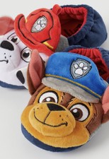 Paw Patrol Soft Slippers Chase and Marshall Dark Blue/Red Size 10-11.5 NEW