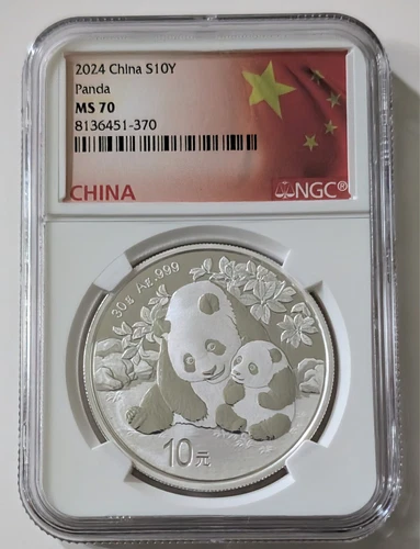 2024 CHINA S10Y SILVER PANDA COIN NGC MS70 SKU 8136451-370