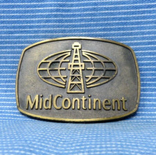 Midcontinent Communications Promo Belt Buckle Midco SD ND MN WI KS Vtg RJ.TYC413