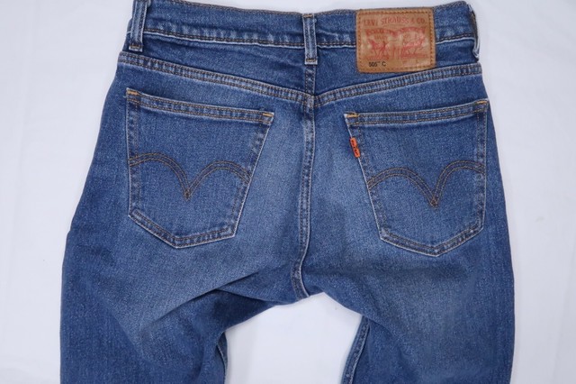 Womens 505 C Slim Straight Leg Jeans 