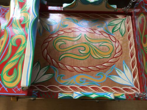 STUNNING HAND BUILT AND PAINTED VINTAGE HORSE CART MODEL WAGON - Picture 2 of 8