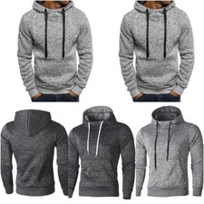 Mens Hooded Classic Pullover Jogging Hoodie Sweater Sweatshirt Slim Fit Tops