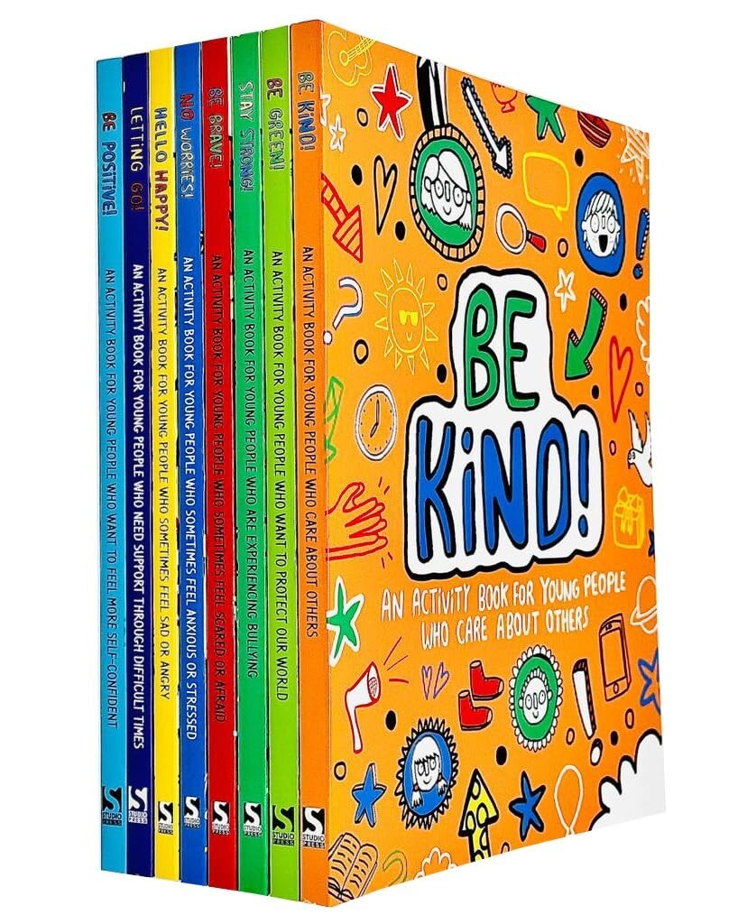 Mindful Kids 8 Books Collection Set (Hello Happy!, No Worries!, Be Brave!..) NEW