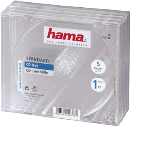 Hama | Standard CD Jewel Case, pack of 5 | transparent