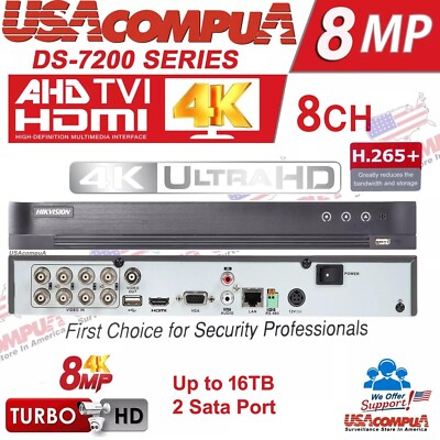 HIKVISION DS-7208HUHI-M1/S 8CH DVR 4K H.265+264 AHD/TVI 8MP-1080P (NO HDD)  2023