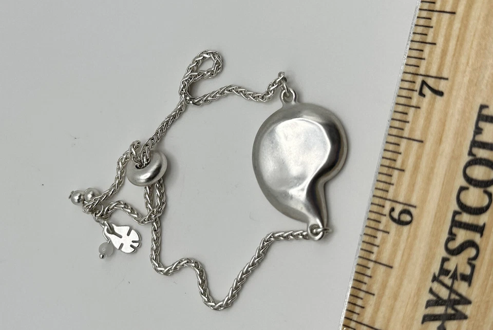 Lucky Brand Silver tone~Turquoise Sea Shell Adjustable Bracelet, NWT - Image 3 of 3