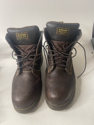 Dr. Martens Steel Toe Boots Men's 14 M Brown Leather Industrial DM394