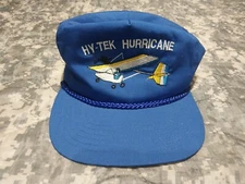 Vintage Aviation Trucker Hat Cap Men’s Blue Hy-Tek Hurricane Otto Cap