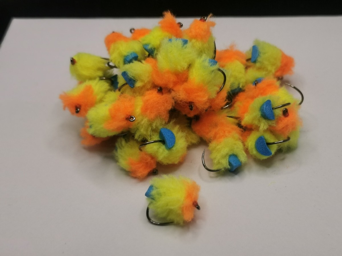 12 Tequila Blob Trout Flies - Size 10 Barbed Hooks For Fly Fishing