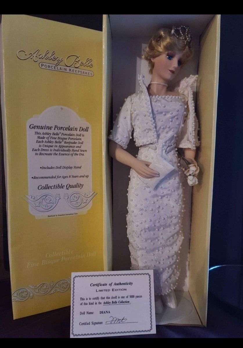 Princess Diana Ashley Belle Collection Bisque Porcelain Doll Limited Edition