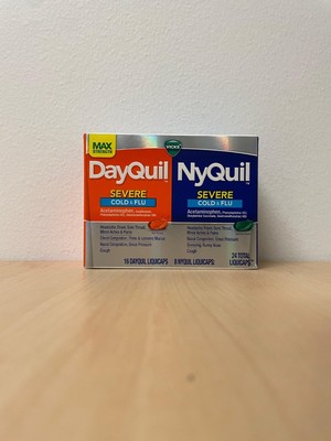 Vicks Dayquil Nyquil Severe Cold, Flu and Congestion Medicine, LiquiCaps 24.0 ea