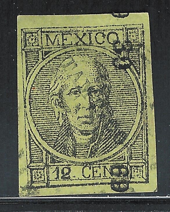 meico*.。♡　0724 uaz44 Mexico 1868 Tampico thick imperforate 39-69 Sc#59 Mc#50 VF
