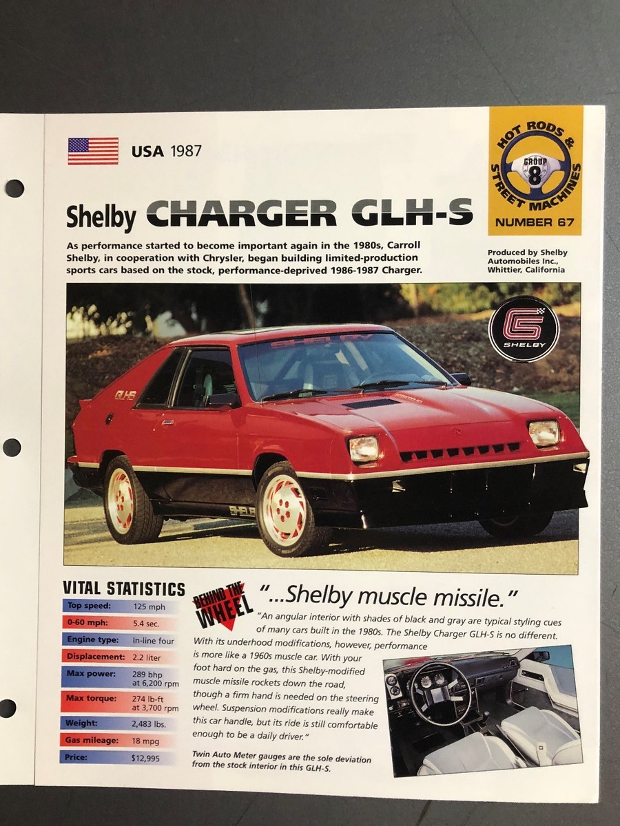 1987 Shelby Dodge Charger GLH-S Coupe IMP 