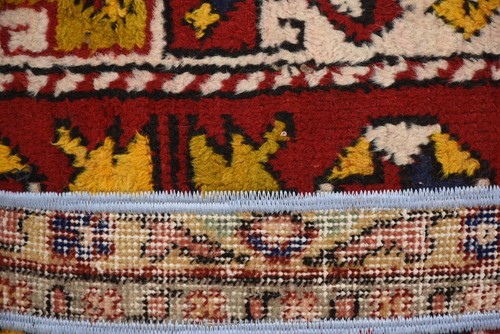 18"x18" Red Cushion Cover, Ethnical Kilim Rug Pillow, Turkish Pillow - Picture 3 of 6