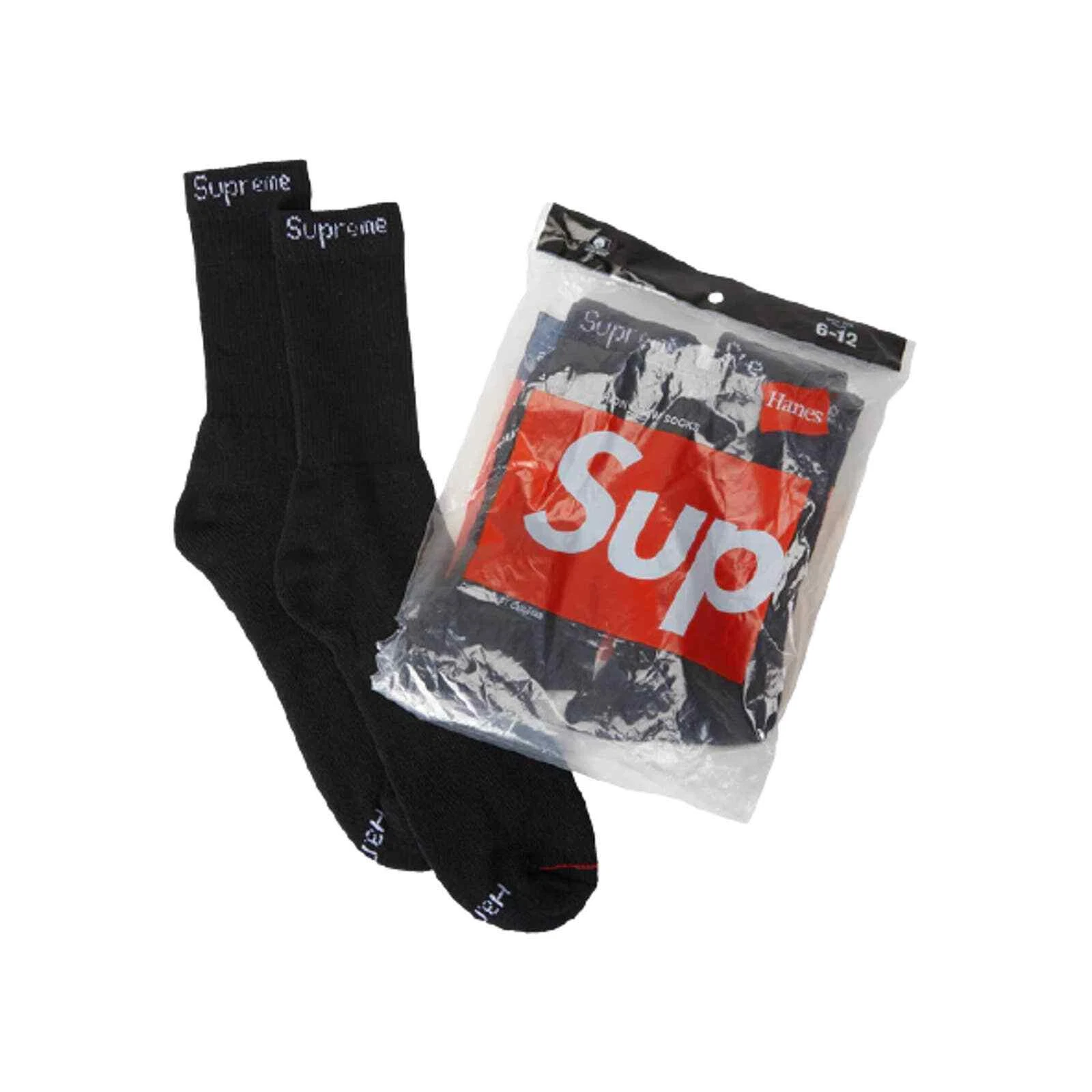 Chaussettes Supreme Hanes Crew (pack de 4)