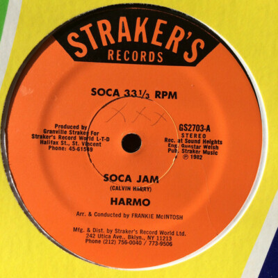 Harmo - Soca Jam / Shake Yuh Waise - Straker's Records - GS2703 - 12'', Single 14