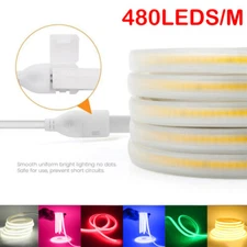 100ft 110V COB LED Neon Light Strip 480LEDs/m Waterproof for Building Room Sign