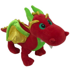 Darmith Red Dragon Plush Fairytale Fantasy Gold Wings Aurora Stuffed Animal