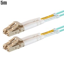 5M LC UPC to LC UPC Duplex OM4 Multi Mode 50/125 Fiber Optic Optical Patch Cable